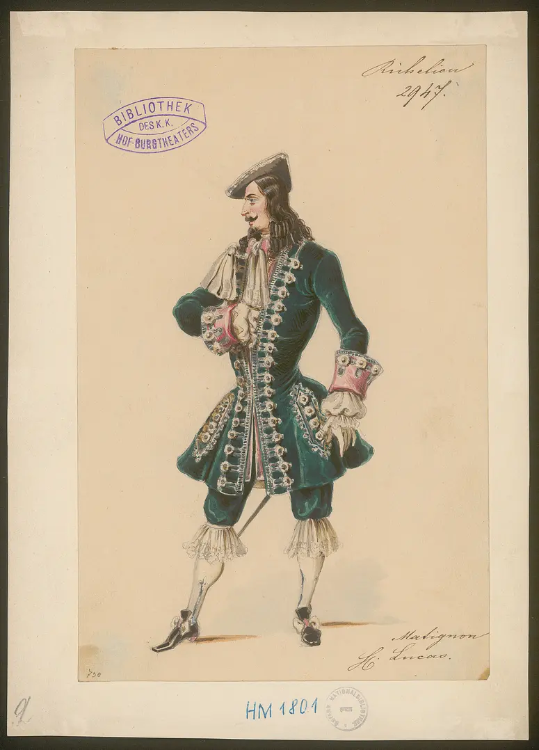 Der kleine Richelieu, Originaltitel: Les Premières Armes de Richelieu, Titel der Serie: Figurinen des k.k. Hof-Burgtheaters