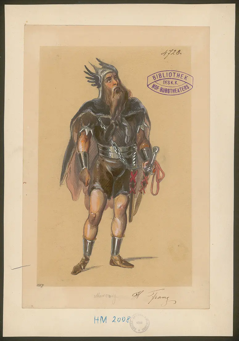 Der Fechter von Ravenna, Titel der Serie: Figurinen des k.k. Hof-Burgtheaters