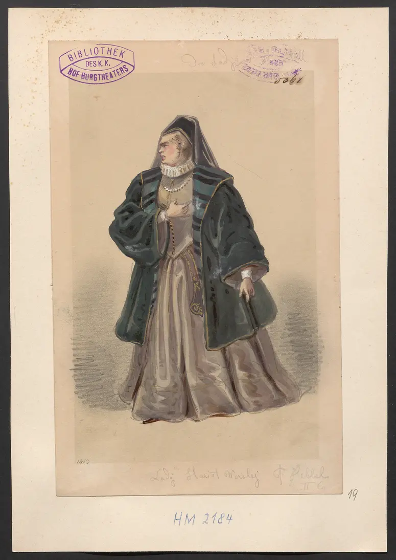 Die Lady von Worsley-Hall, Titel der Serie: Figurinen des k.k. Hof-Burgtheaters