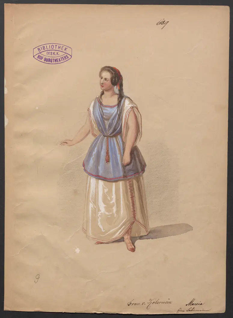Die Sabinerinnen, Titel der Serie: Figurinen des k.k. Hof-Burgtheaters