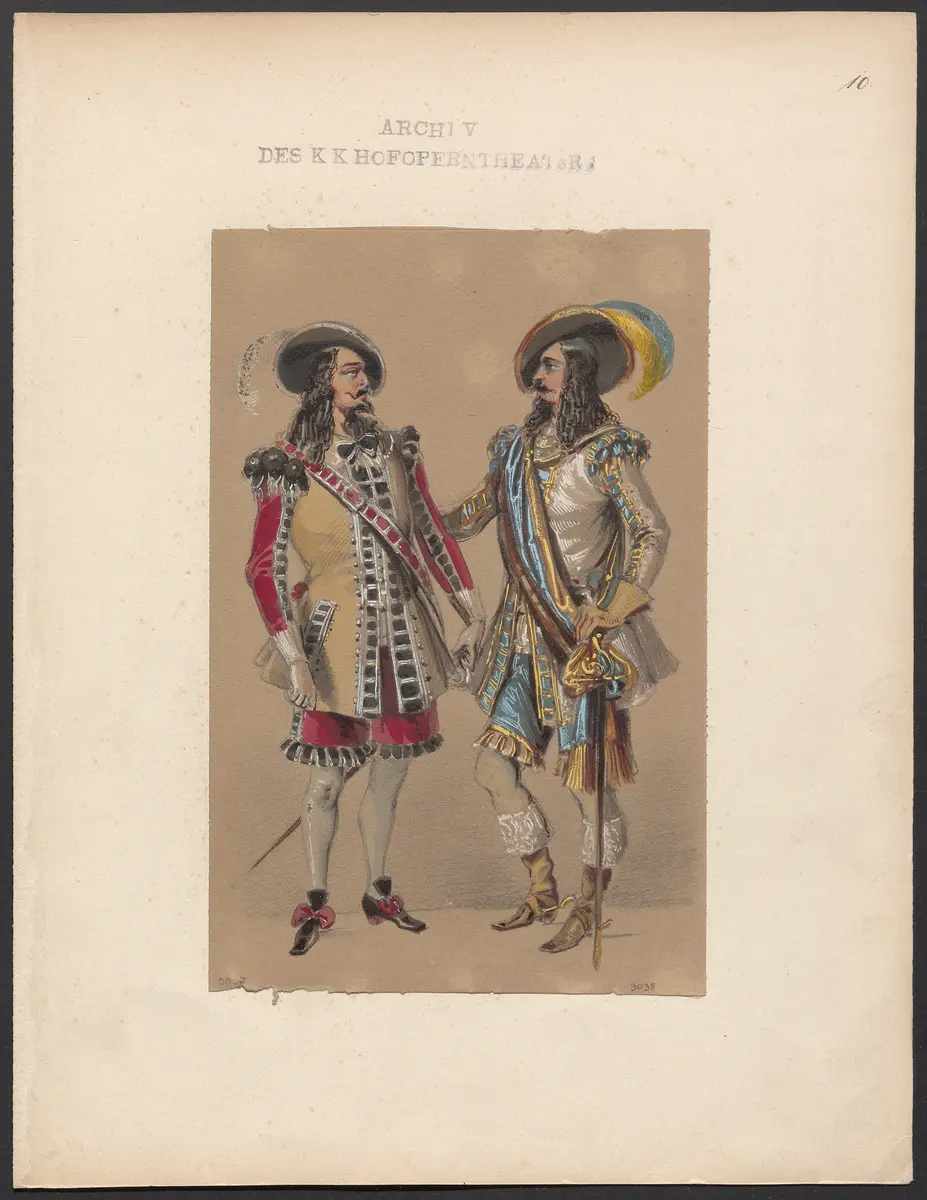 Die Ballnacht, Alternativtitel: Gustav, oder Der Maskenball, Originaltitel: Gustave III., ou Le bal masqué, Titel der Serie: Figurinen des k.k. Hofoperntheaters