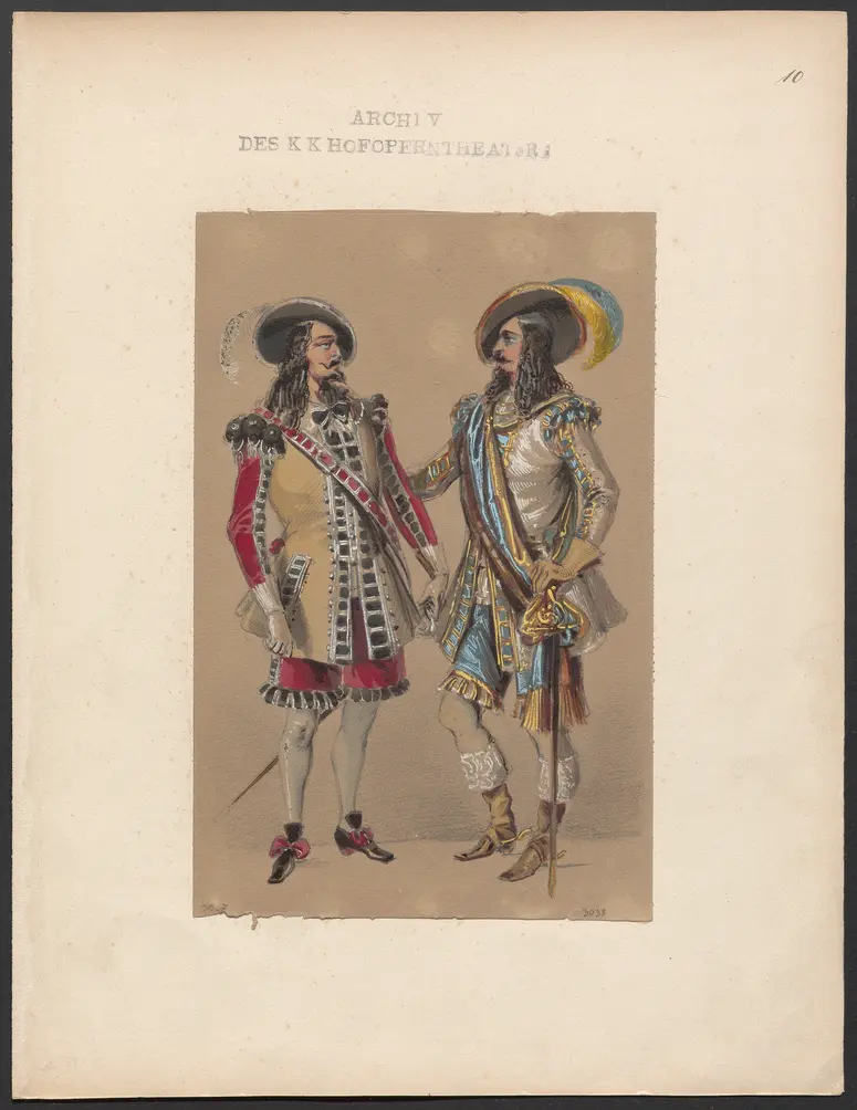 Die Ballnacht, Alternativtitel: Gustav, oder Der Maskenball, Originaltitel: Gustave III., ou Le bal masqué, Titel der Serie: Figurinen des k.k. Hofoperntheaters