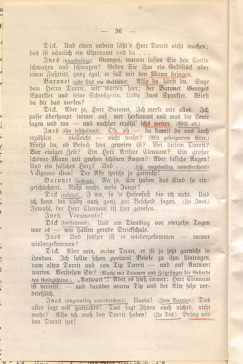 Klein Dorrit. Lustspiel in drei Akten