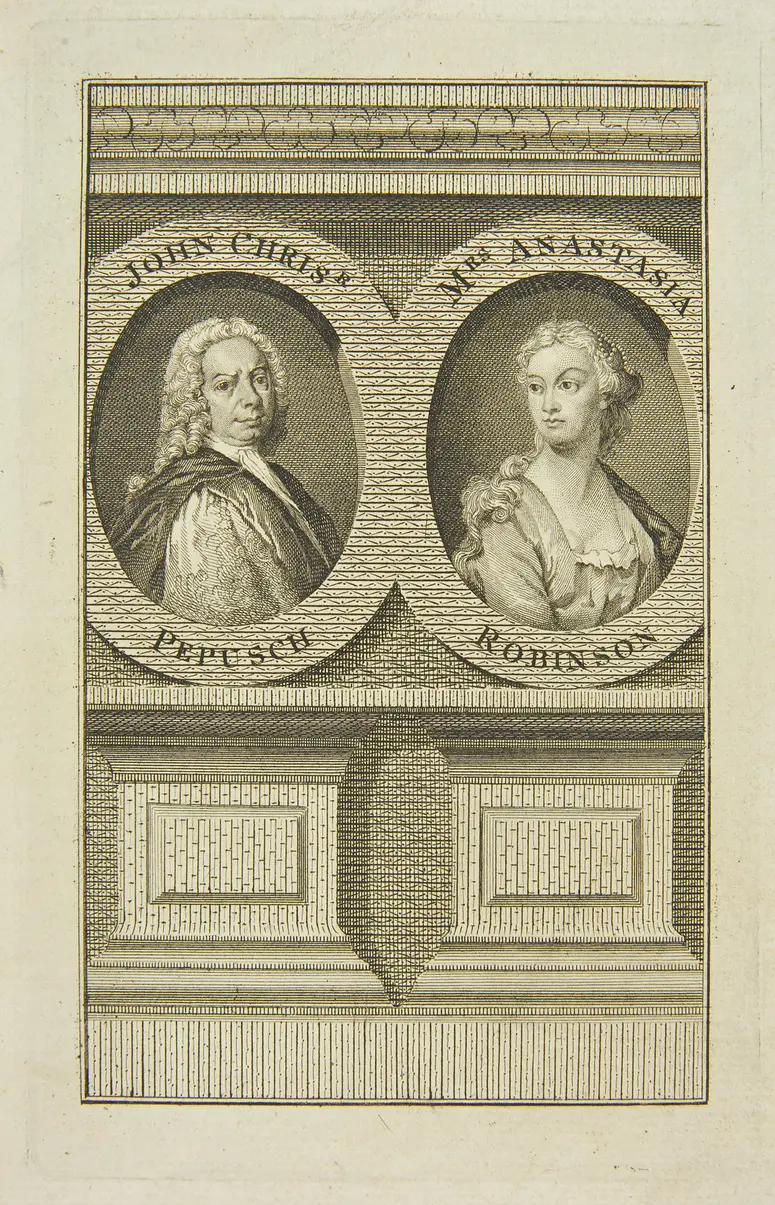 John Christopher Pepusch und Anastasia Robinson