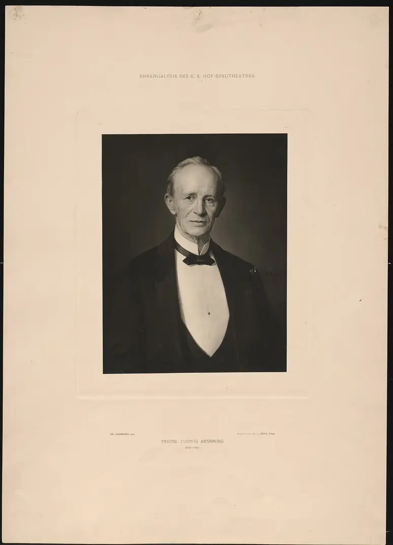 Ludwig Arnsburg, Titel der Serie: Ehrengalerie des K.K. Hof-Burgtheaters