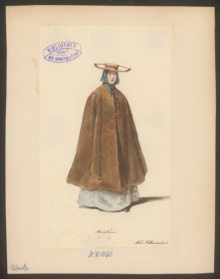 Ulrike, Titel der Serie: Figurinen des k.k. Hof-Burgtheaters