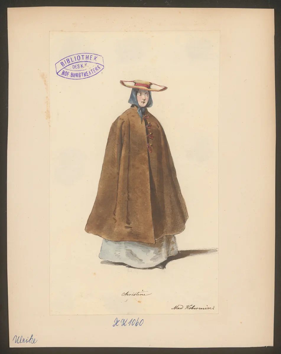 Ulrike, Titel der Serie: Figurinen des k.k. Hof-Burgtheaters