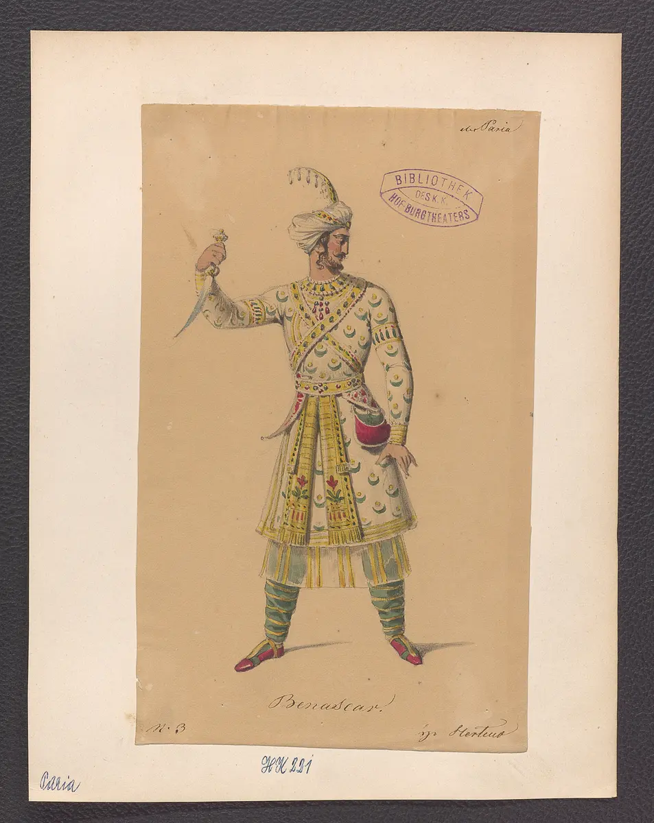 Der Paria, Titel der Serie: Figurinen des k.k. Hof-Burgtheaters