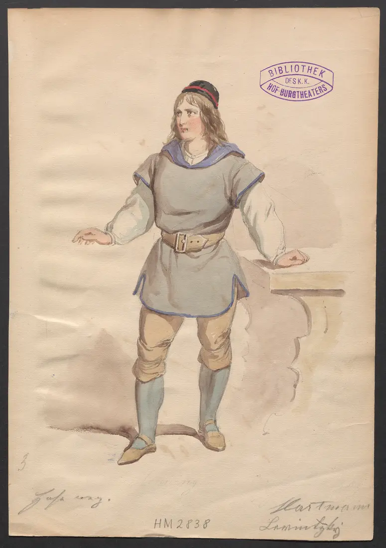 Hans Lange, Titel der Serie: Figurinen des k.k. Hof-Burgtheaters