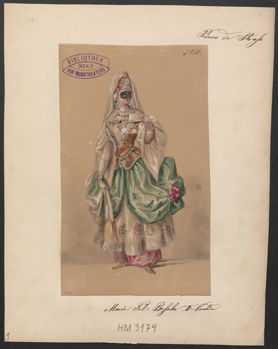 Pierres de Straß, Titel der Serie: Figurinen des k.k. Hof-Burgtheaters