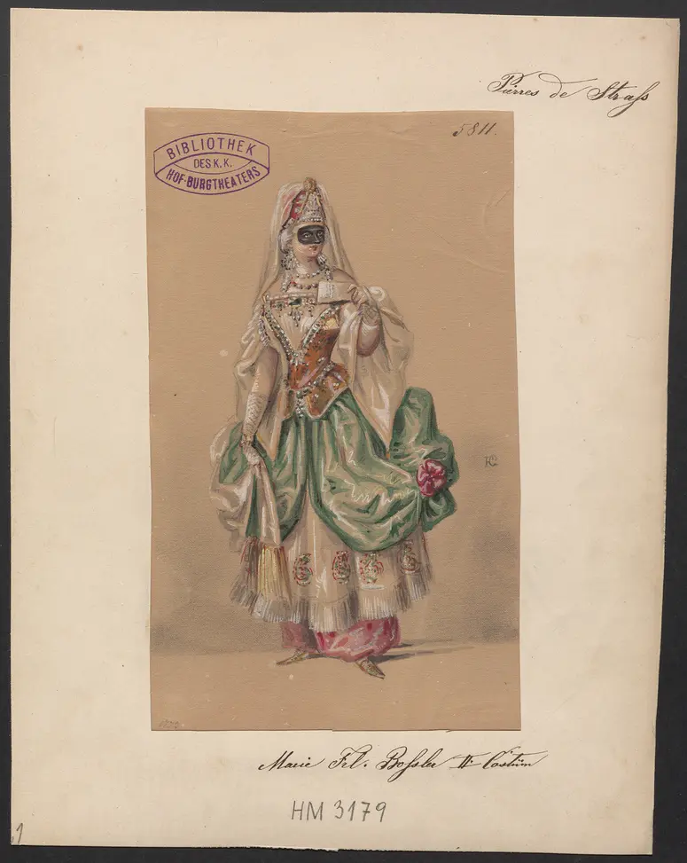 Pierres de Straß, Titel der Serie: Figurinen des k.k. Hof-Burgtheaters