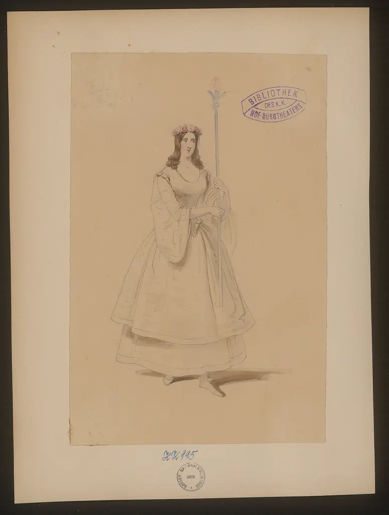 Das Käthchen von Heilbronn, oder Die Feuerprobe, Titel der Serie: Figurinen des k.k. Hof-Burgtheaters