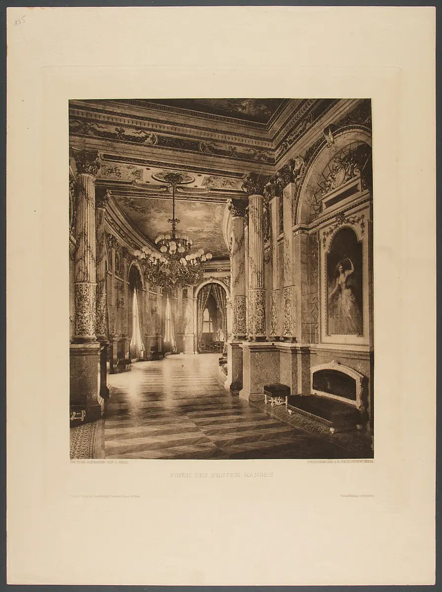 Wien, Burgtheater, Titel in Vorlageform: Foyer des ersten Ranges