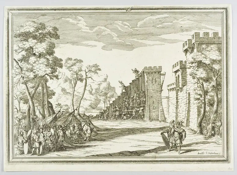 Il Greco in Troia, Titel in Vorlageform: Il Greco in Troia festa teatrale rappresentata in Firenze per le nozze de' serenissimi sposi Ferdinando terzo principe di Toscana, e Violante Beatrice principessa di Baviera