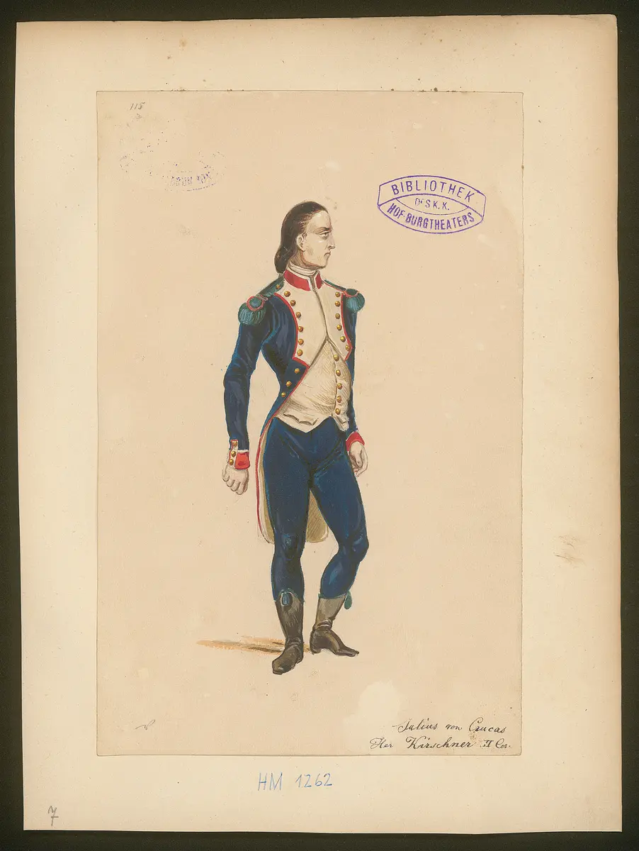 Michel Perrin, der Spion wider Willen, Titel der Serie: Figurinen des k.k. Hof-Burgtheaters