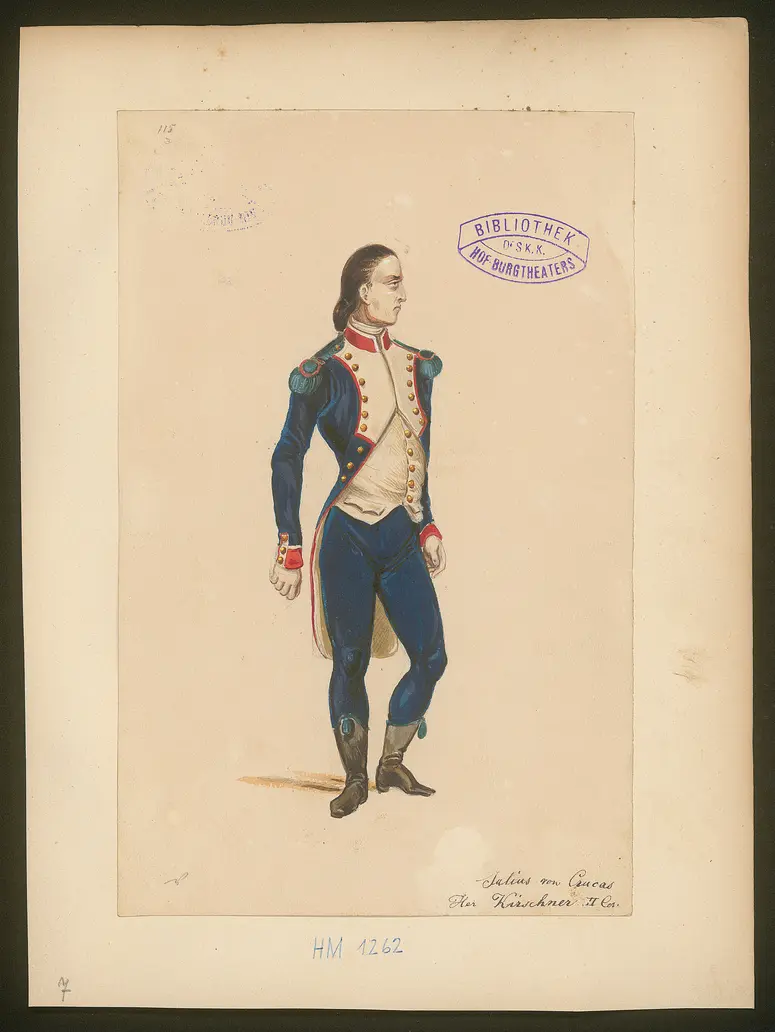 Michel Perrin, der Spion wider Willen, Titel der Serie: Figurinen des k.k. Hof-Burgtheaters