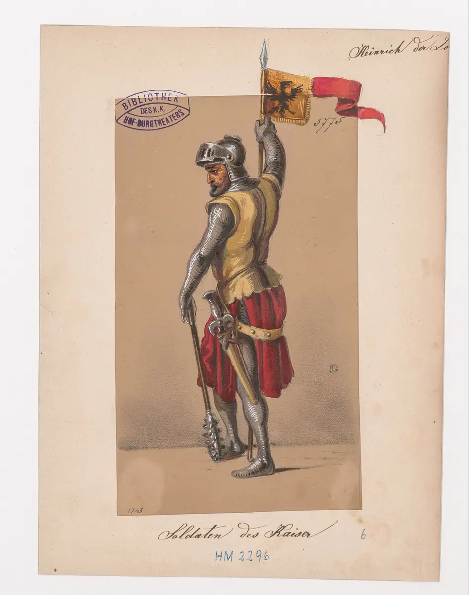 Heinrich der Löwe, Titel der Serie: Figurinen des k.k. Hof-Burgtheaters