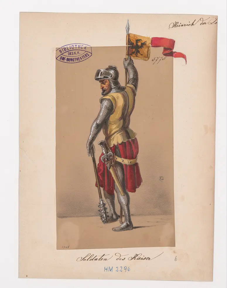 Heinrich der Löwe, Titel der Serie: Figurinen des k.k. Hof-Burgtheaters