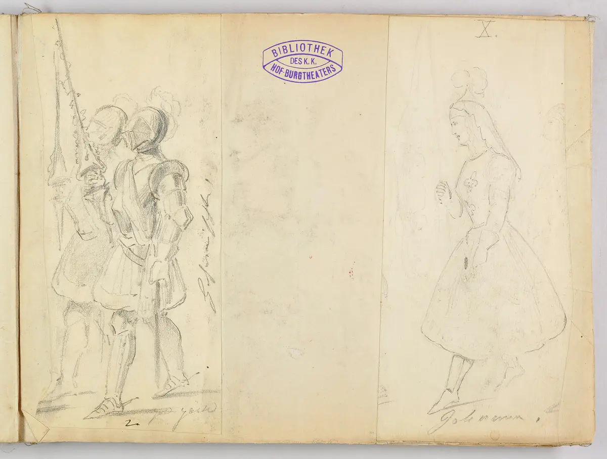 Die Jungfrau von Orleans, Titel der Serie: Figurinen des k.k. Hof-Burgtheaters
