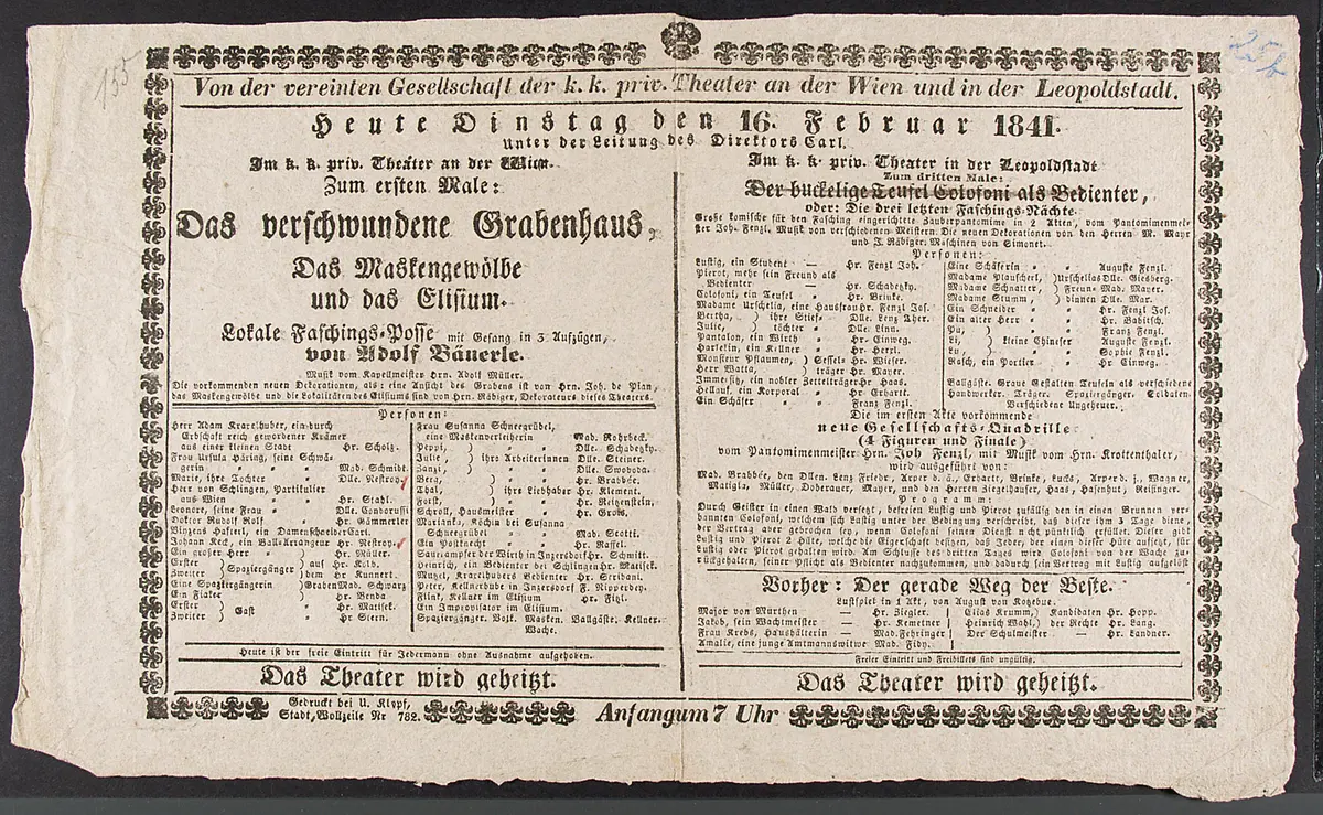 Das verschwundene Grabenhaus, das Maskengewölbe und das Elisium, Der buckelige Teufel Colofoni als Bedienter, oder Die letzten drei Faschings-Nächte