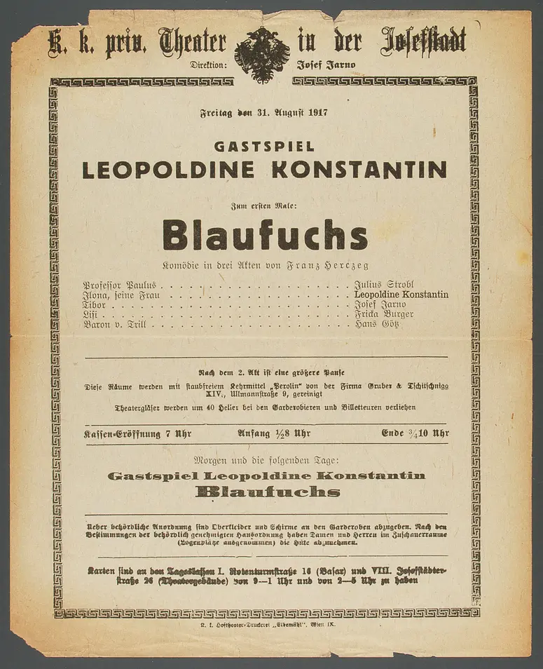 Blaufuchs, Originaltitel: A Kék róka