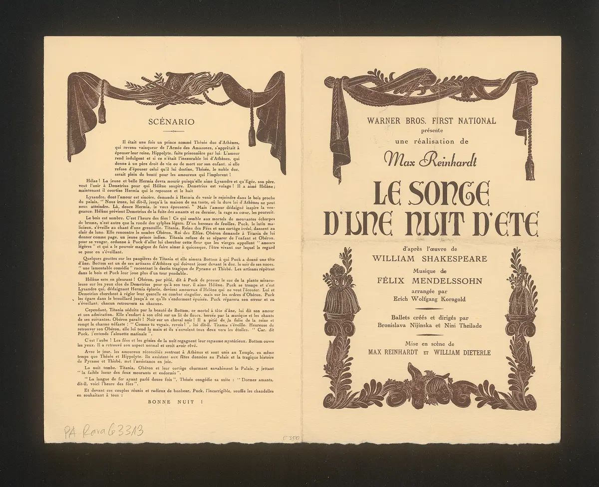 Ein Sommernachtstraum (Le songe d'une nuit d'été)