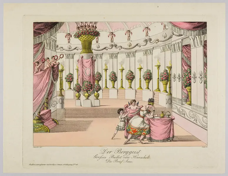 Der Berggeist, Titel der Serie: Gallerie interessanter und drolliger Scenen, Name der Zeitschrift: Wiener Theaterzeitung