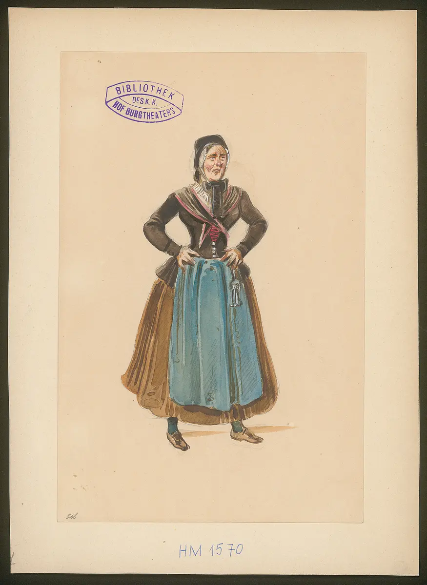 Ein deutsches Dichterleben, Titel der Serie: Figurinen des k.k. Hof-Burgtheaters