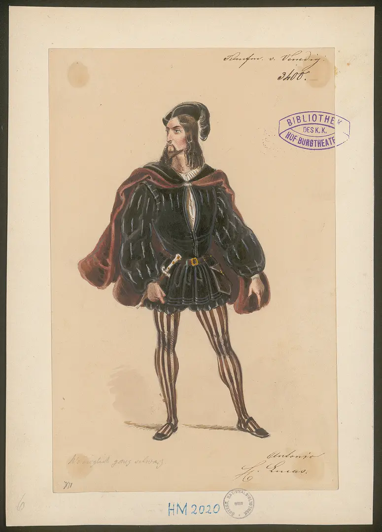 Der Kaufmann von Venedig, Originaltitel: The Merchant of Venice, Titel der Serie: Figurinen des k.k. Hof-Burgtheaters