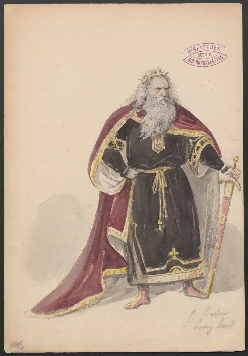 König Lear, Originaltitel: King Lear, Titel der Serie: Figurinen des k.k. Hof-Burgtheaters