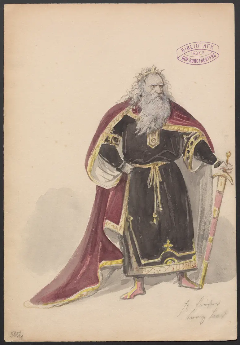 König Lear, Originaltitel: King Lear, Titel der Serie: Figurinen des k.k. Hof-Burgtheaters