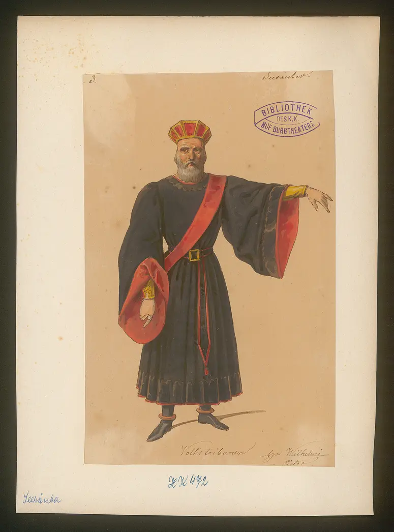 Die Seeräuber, Titel der Serie: Figurinen des k.k. Hof-Burgtheaters