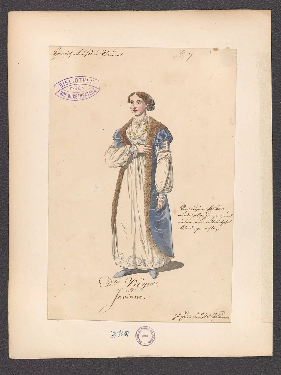 Heinrich Reuß von Plauen, oder Die Belagerung von Marienburg, Titel der Serie: Figurinen des k.k. Hof-Burgtheaters