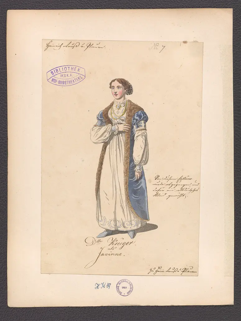 Heinrich Reuß von Plauen, oder Die Belagerung von Marienburg, Titel der Serie: Figurinen des k.k. Hof-Burgtheaters