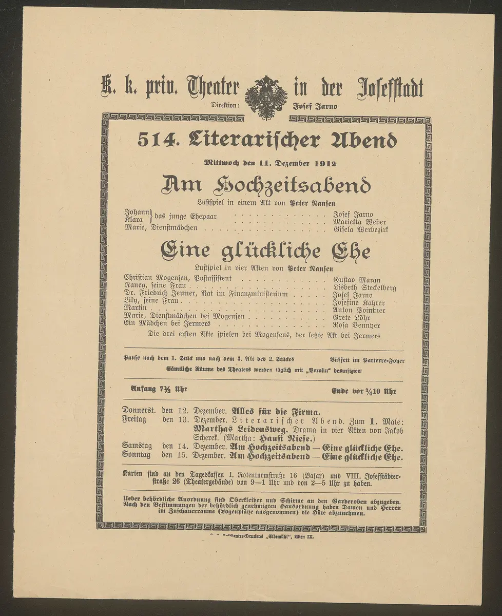 Am Hochzeitsabend, Eine glückliche Ehe