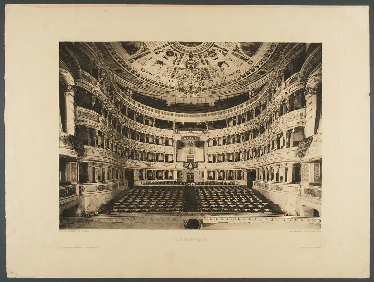 Wien, Burgtheater, Titel in Vorlageform: Zuschauerraum