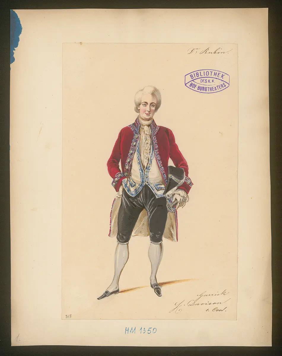 Doktor Robin, Originaltitel: Le Docteur Robin, Titel der Serie: Figurinen des k.k. Hof-Burgtheaters