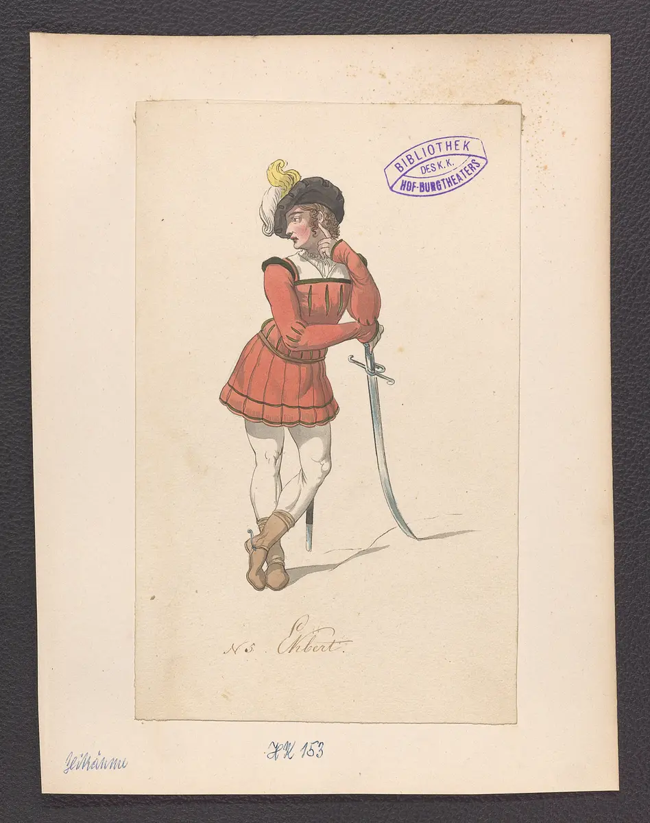 Die Zeitalter, Alternativtitel: Die Zeiträume, Titel der Serie: Figurinen des k.k. Hof-Burgtheaters