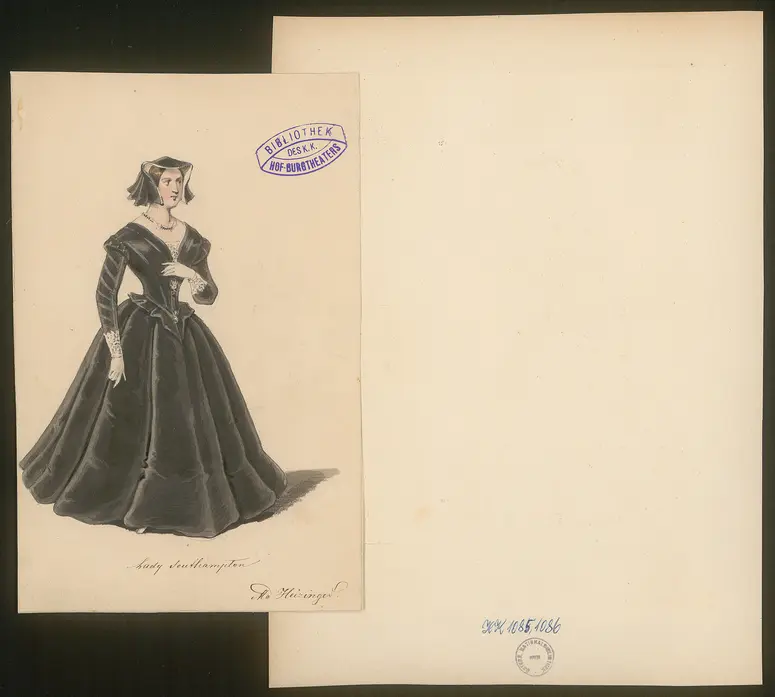 Die Gauklerin, Titel der Serie: Figurinen des k.k. Hof-Burgtheaters