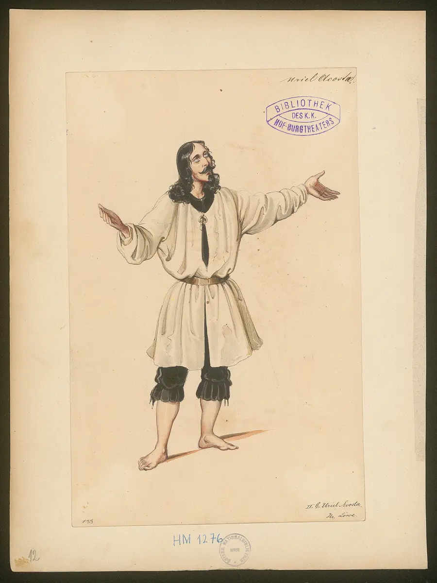 Uriel Acosta, Titel der Serie: Figurinen des k.k. Hof-Burgtheaters