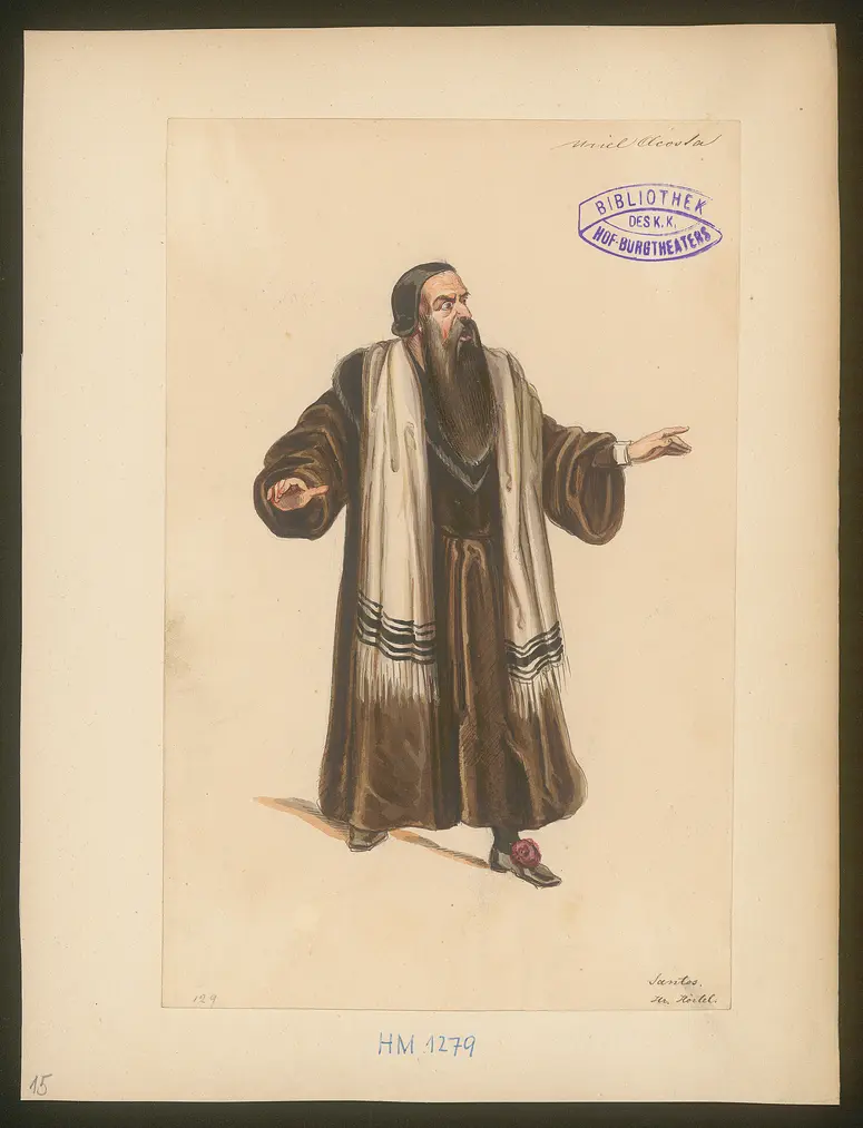 Uriel Acosta, Titel der Serie: Figurinen des k.k. Hof-Burgtheaters