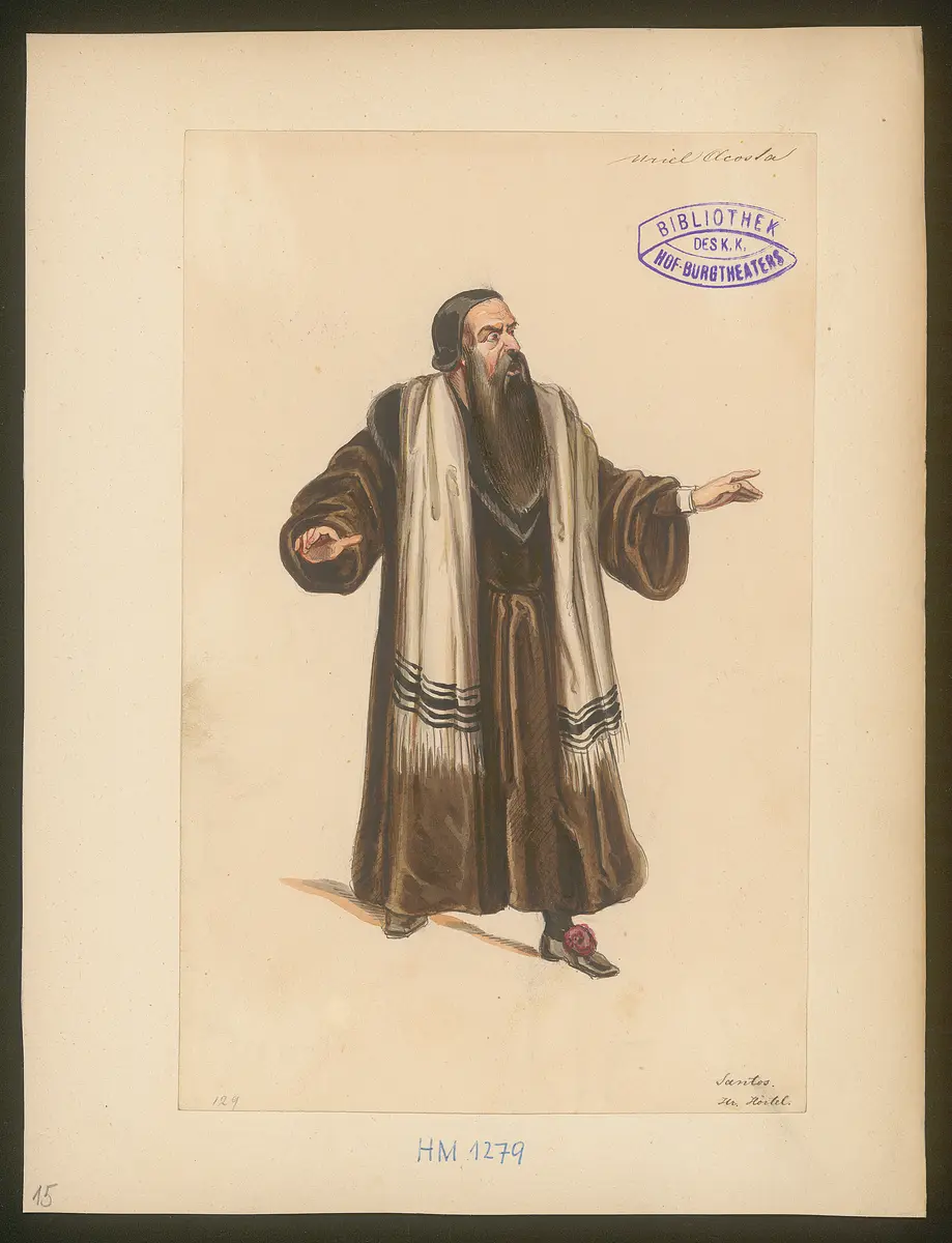 Uriel Acosta, Titel der Serie: Figurinen des k.k. Hof-Burgtheaters