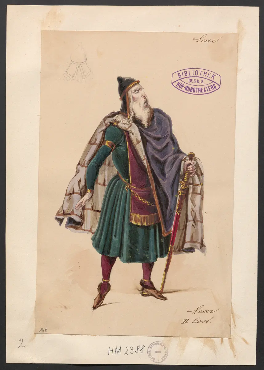König Lear, Originaltitel: King Lear, Titel der Serie: Figurinen des k.k. Hof-Burgtheaters