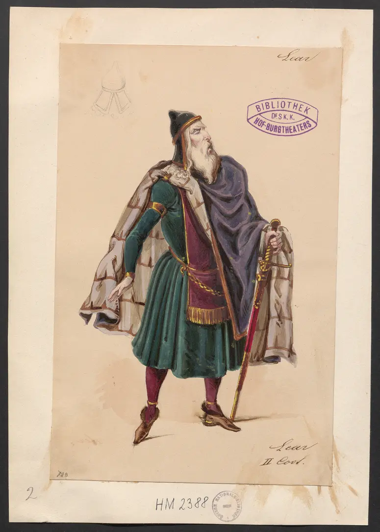 König Lear, Originaltitel: King Lear, Titel der Serie: Figurinen des k.k. Hof-Burgtheaters