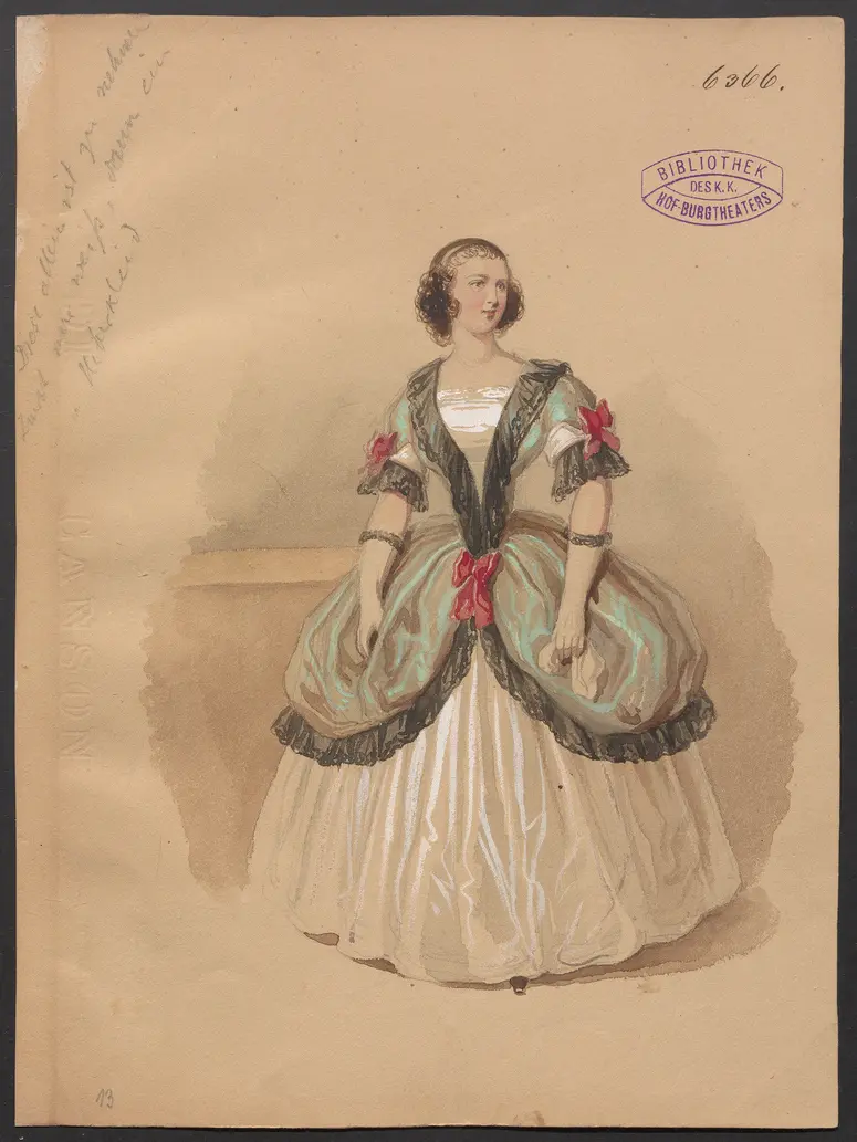 Crescentia, Titel der Serie: Figurinen des k.k. Hof-Burgtheaters