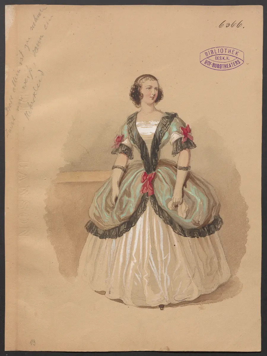 Crescentia, Titel der Serie: Figurinen des k.k. Hof-Burgtheaters