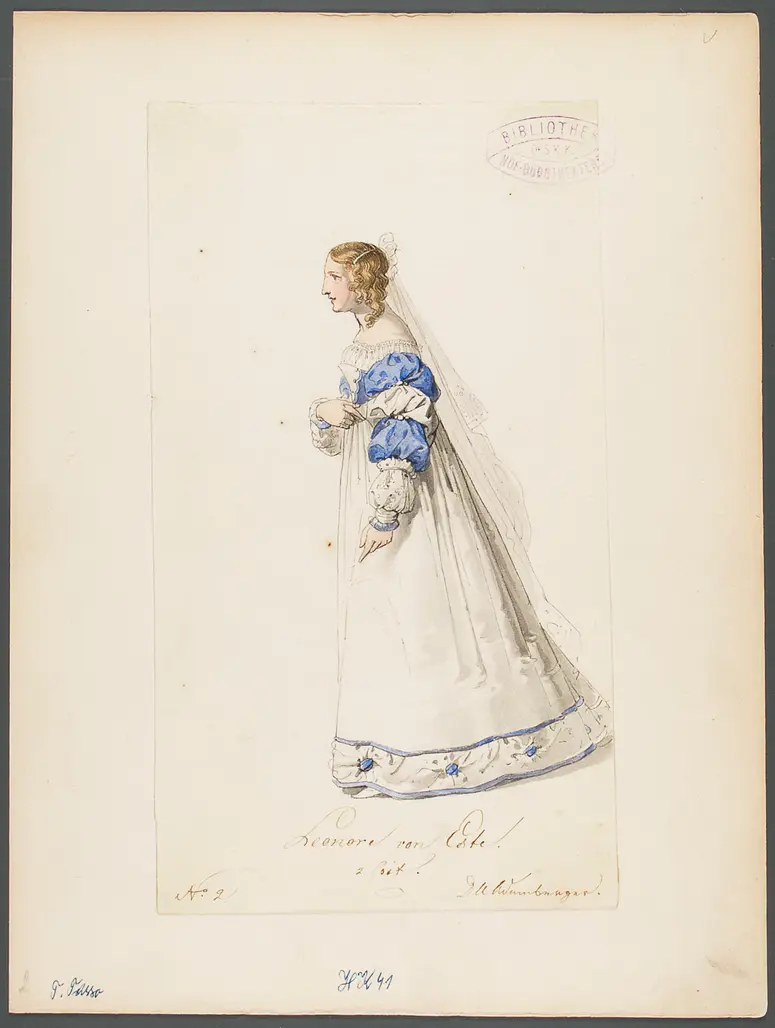 Torquato Tasso, Titel der Serie: Figurinen des k.k. Hof-Burgtheaters