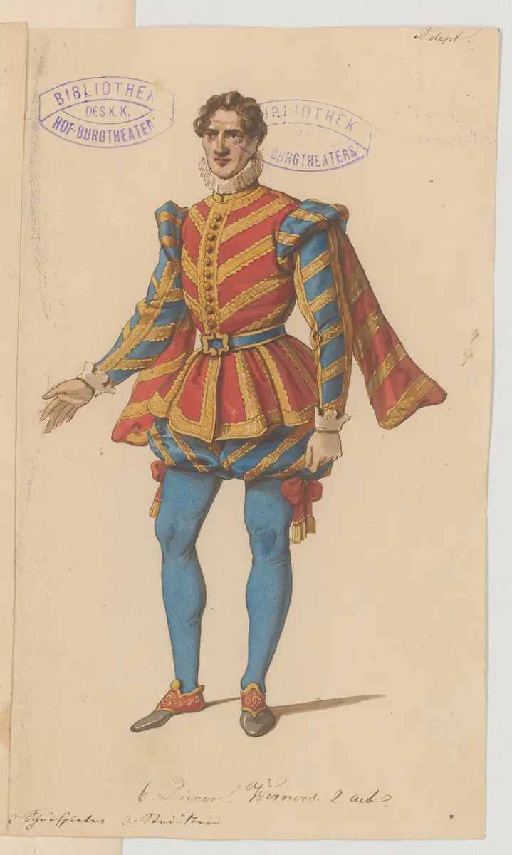Der Adept, Titel der Serie: Figurinen des k.k. Hof-Burgtheaters