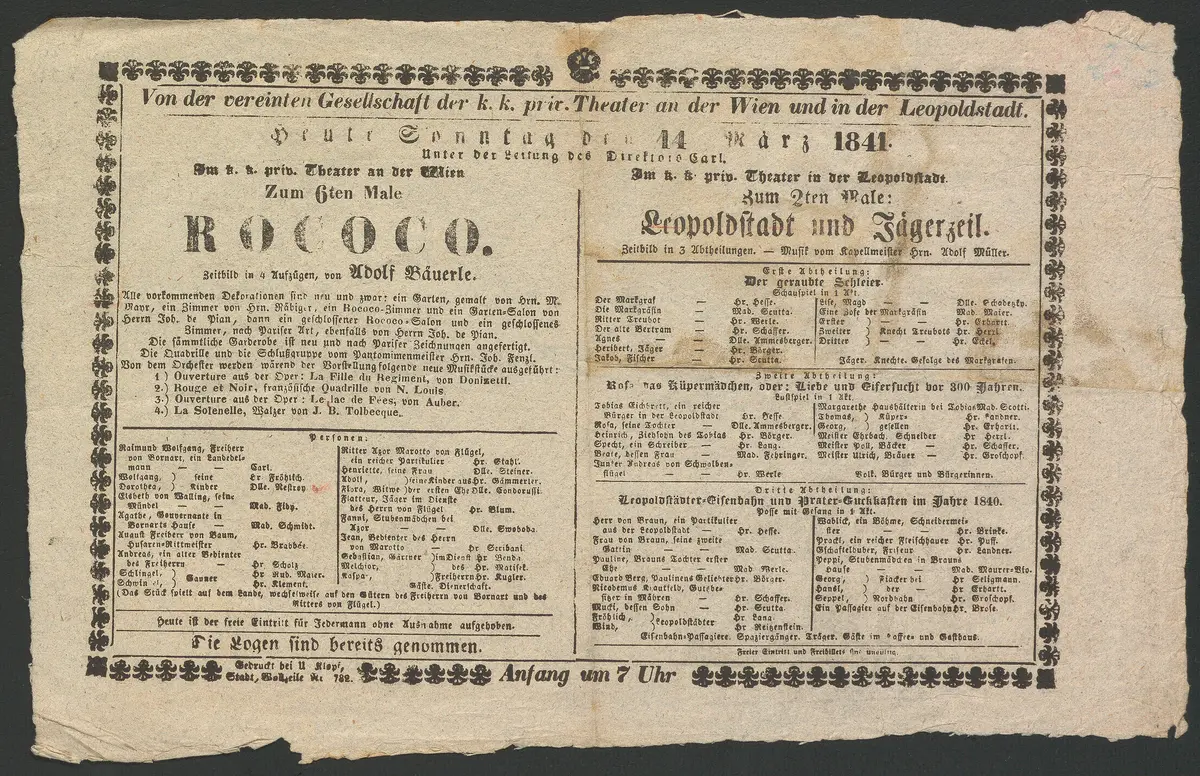 Rococo, Rokoko, Leopoldstadt und Jägerzeil