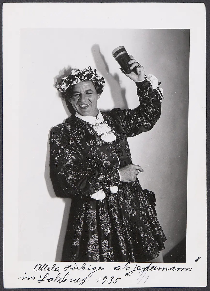 Attila Hörbiger, Verweis auf Stücktitel: Jedermann